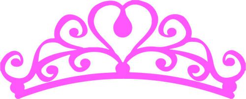 Pink princess crown decal