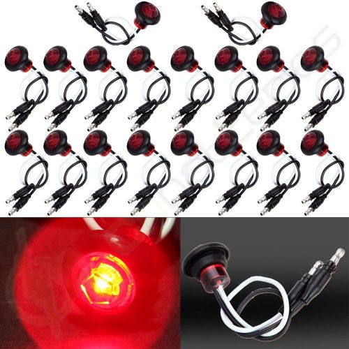 20x 3/4&#034; 2-wire design bullet side marker round trailer truck clearance light