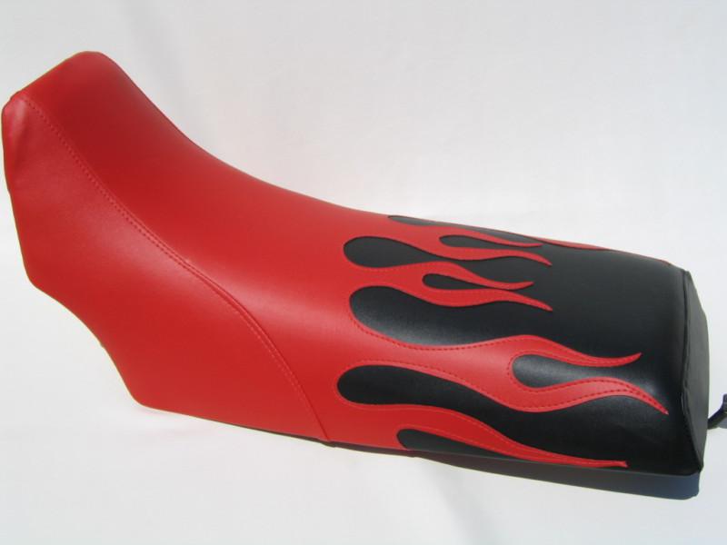 Yamaha banshee red flame seat cover  #ghg5985scblck6985