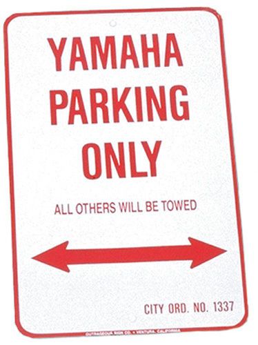 Voss signs yamaha parking only - aluminum sign 12&#034; x 18&#034;