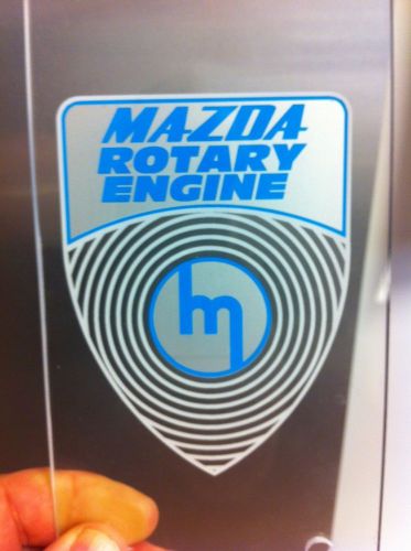 Mazda rotary engine window decal rx2 rx3 rx4 r100 capella savanna vintage