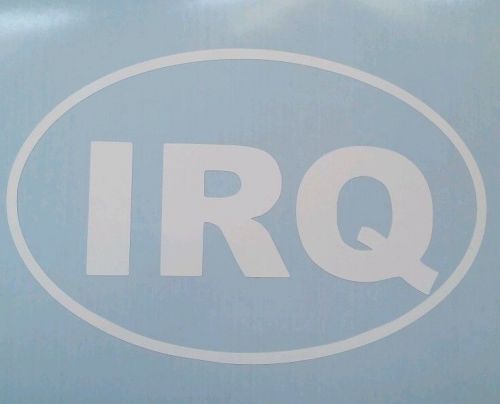 Oval iraq sticker die cut decal self adhesive vinyl