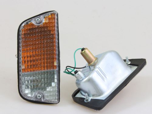 Front trun signal lights lh rh pair new fit for nissan datsun pickup truck 620