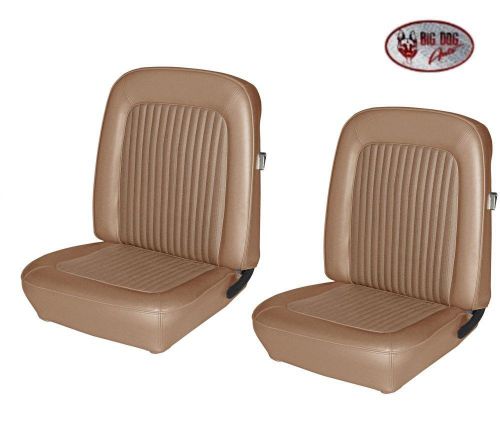 1968 mustang convertible front &amp; rear seat upholstery - saddle - made by tmi