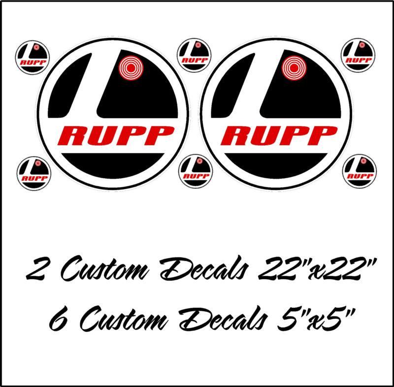 Rupp snowmobile owners - custom graphics decals reproduction - rupp 8pc kit
