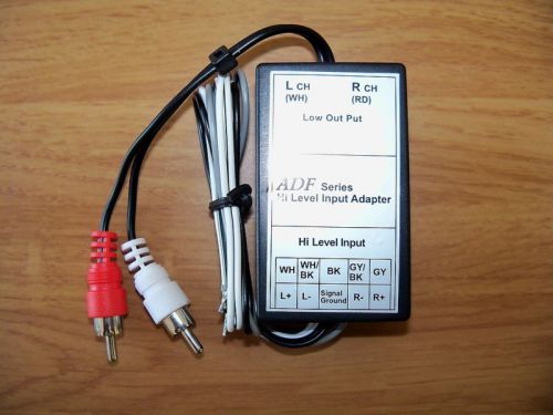 Hi level input adapter/hi low adapter/ amp installation