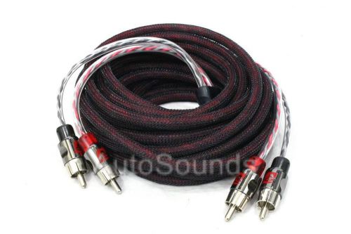 Cerwin vega crs17 dual twisted 2-channel rca interconnect cables 17 feet new