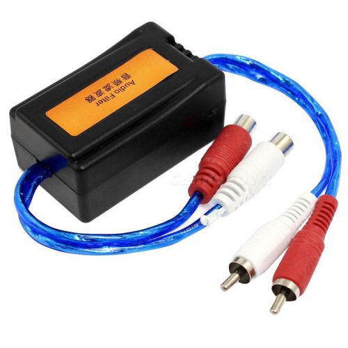 Jc-302 car auto vehicle rca male to female cable audio noise filter adapter cnog
