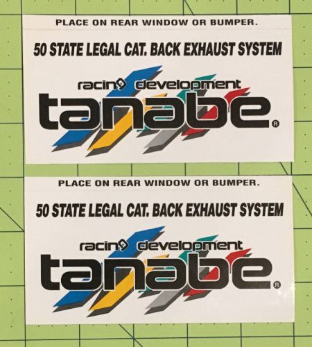 Tanabe racing development pair of original vintage decals racing stickers