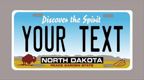 North dakota custom novelty license plate-your name or text 6&#034;x12&#034;