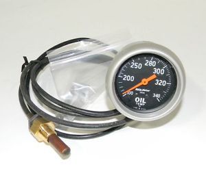 Auto meter 2 5/8&#034; sport-comp oil temperature gauge 100 - 340 f exc