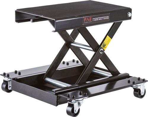 Black widow 1100 lb motorcycle center jack lift stand + dolly combo (bw-1604d)
