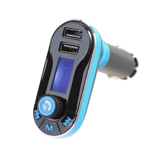 Wireless bluetooth car kit fm transmitter sd lcd dual usb charger