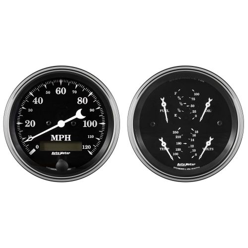 Auto meter 1700 old tyme black quad/speedometer kit