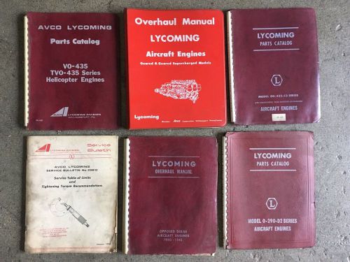 Avco lycoming parts book and manual collection original not reprints