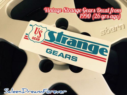 Vintage strange gears decal sticker nos frm 1990 ford mustang gt chevy corvette