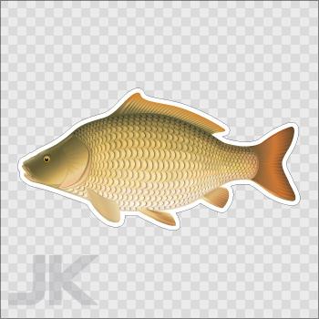 Decal stickers fish salt water carp 0500 x62ab