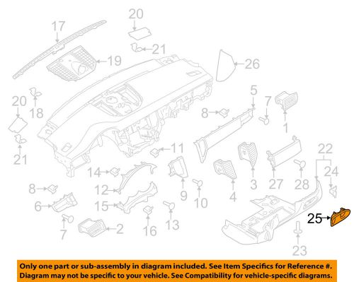 Porsche oem 15-16 macan instrument panel dash-switch bezel 95b858100rog3