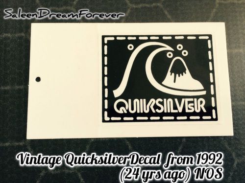 Vintage quicksilver sticker decal frm 1992 surf surfing beach skate boarding