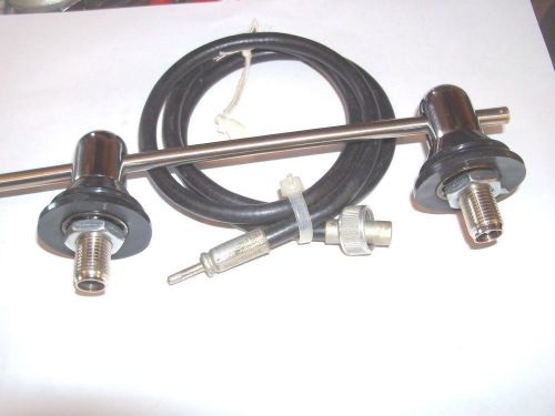 1930-40&#039;s  radio antenna kit  side mount with coax big 36&#034;s red ball tip on side