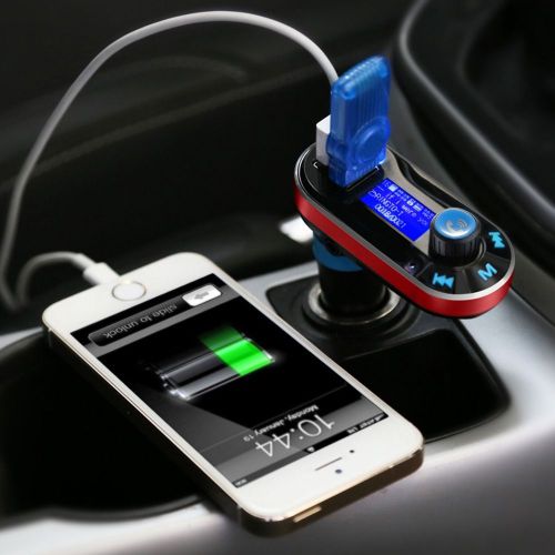 Usb lcd aux-in audio car kit mp3 player fm transmitter charger for iphone ipod//