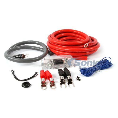 Truconnex tc4kit0b 1/0 gauge awg cca amplifier wiring kit for system up to 1500w