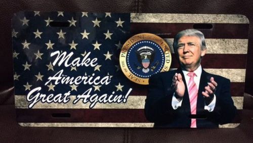 Donald trump make america great again! license plate new