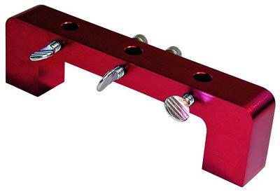 Dial indicator stand aluminum red anodized magnetic deck bridge 4 1/2" bore span