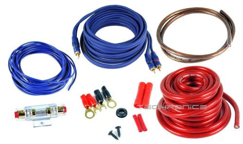 Renegade ren20kit 4 gauge car audio amplifier installation wiring rca cable kit