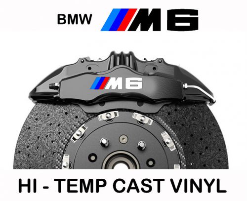 Set of 6x bmw m6 brake caliper decal sticker fits bmw m 6