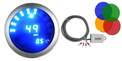 Cyberdyne digital speedo/tach combo gauge with gps receiver style: prism series