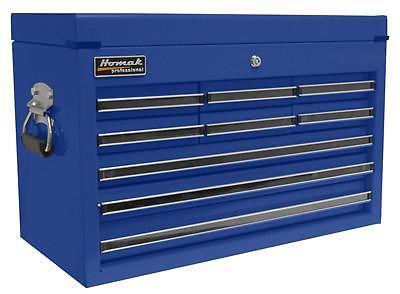 Homak tool chest 9-drawer steel blue powdercoated 26.250"lx12"dx16.50"h