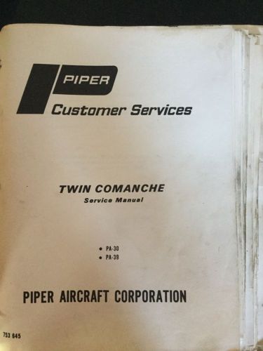 Piper twin comanche pa-30 pa-39 service manual