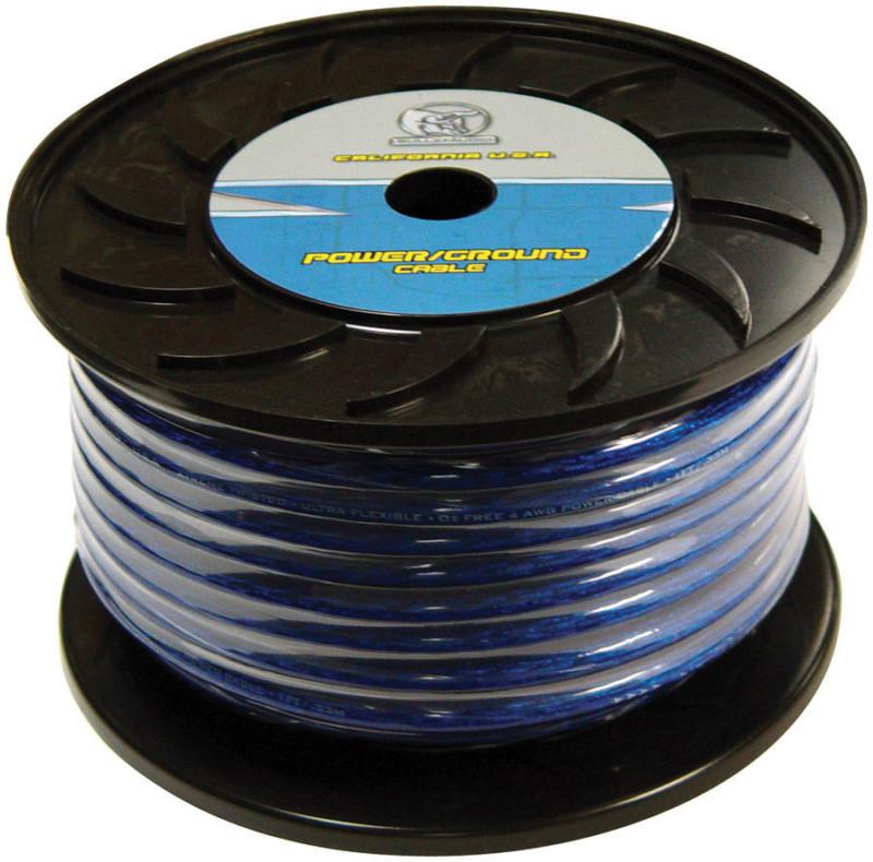 Xscorpion power wire 4 gauge 100 blue bullz audio bp4.100bl