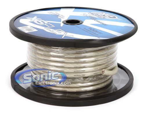 Xs power xsflex4cl-100 100 ft. spool of 4 awg clear 100% ofc power/ground cable