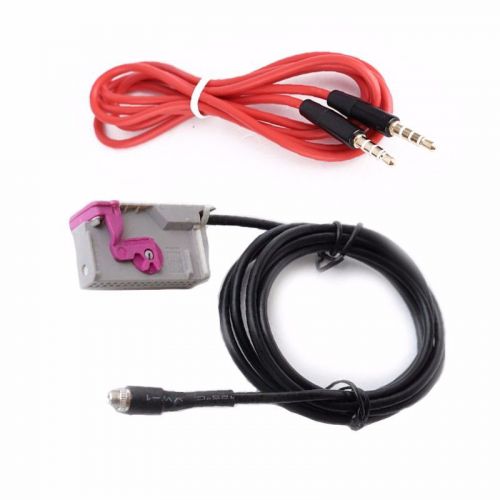 Car aux-in female 3.5mm jack audio wire cable set rns-e rnse navigation for audi