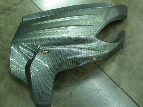 Maier black carbon-fiber look kawasaki krf750 teryx 750 front fender hood