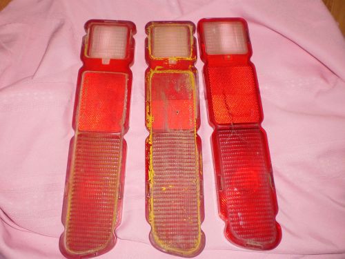3 - 1970-76 ford maverick 1971-73 pinto two lh &amp; one rh tail light lens