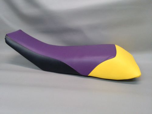 Polaris scrambler sport 400 seat cover  3-tone purple/black/yellow or 25 colors