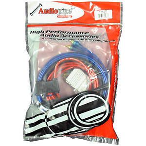 Amp wiring kit 10ga 700watts w/rca cables audiopipe bms700x amplifier kit