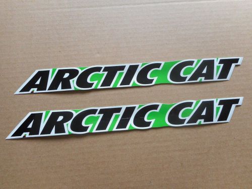 Arctic cat snowmobile sticker set 1 1/2&#034; x 12 1/4&#034; black &amp; green