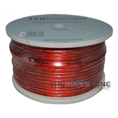 The wires zone pw8r-250 high performance red 8 gauge 250&#039; feet power cable wire