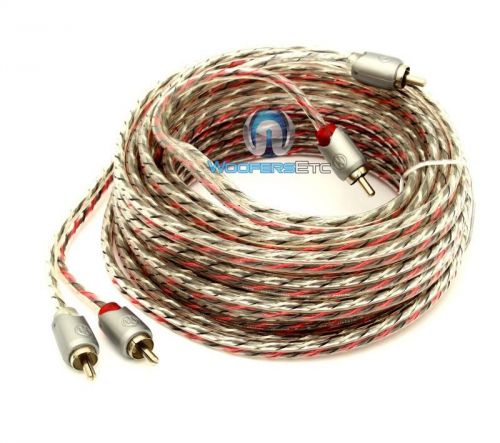 Memphis etp-25 25 feet ft. 2 channel twisted audio rca jack amplifier cable wire
