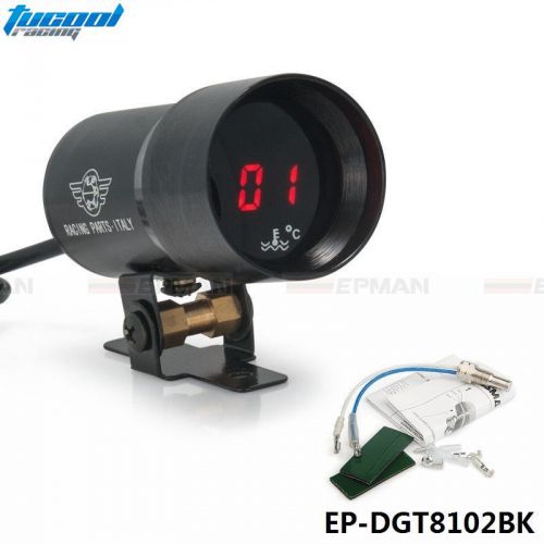37mm compact micro digital smoked lens water temp temperature gauge auto gauge