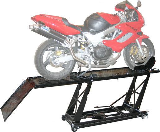 New black widow hydraulic motorcycle lift table hoist-drop panel-vise (bw-550-r)