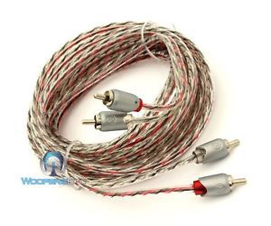 Memphis etp-17 17 feet ft. 2 channel twisted audio rca jack amplifier cable wire