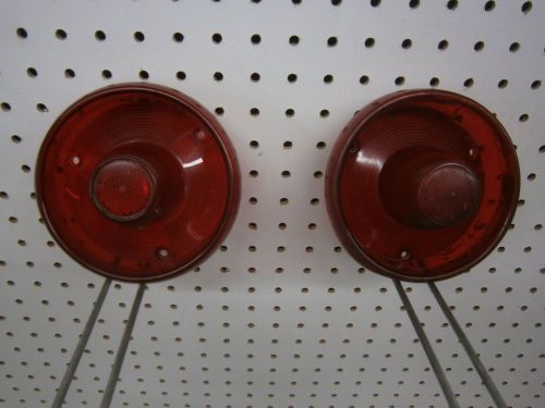 1953-54 ford customline crestline pair of tail light lens frst-53 oem