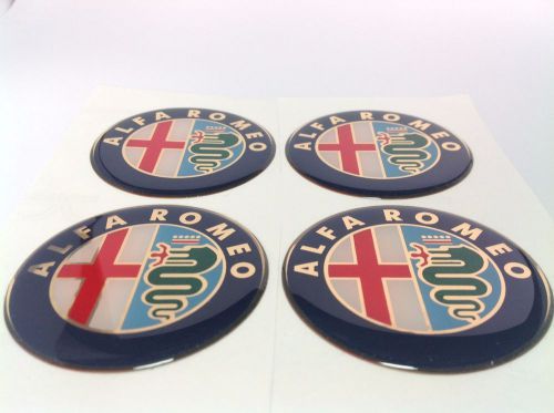 New 4pcs silicone stickers for wheel centre cap hubs for alfa romeo - 60mm
