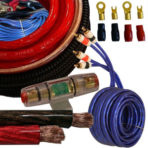 3000w larger than true 4 gauge amp wiring value kit - 4 awg amplifier install