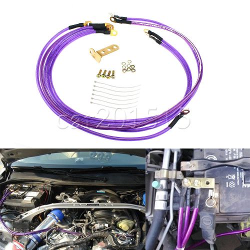 5 point automobiles earth wire grounding cable wire thread kit set purple